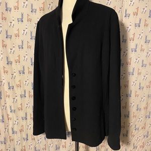 Vintage Chanel Boutique Black Wool Silk Blazer